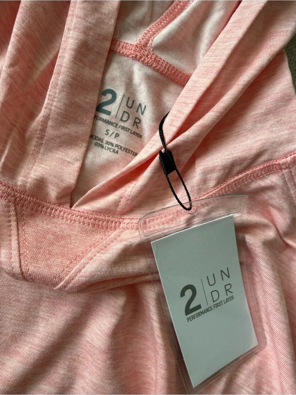 NWT! 2UNDR Men’s Light Pink Lightweight Pullover - Small